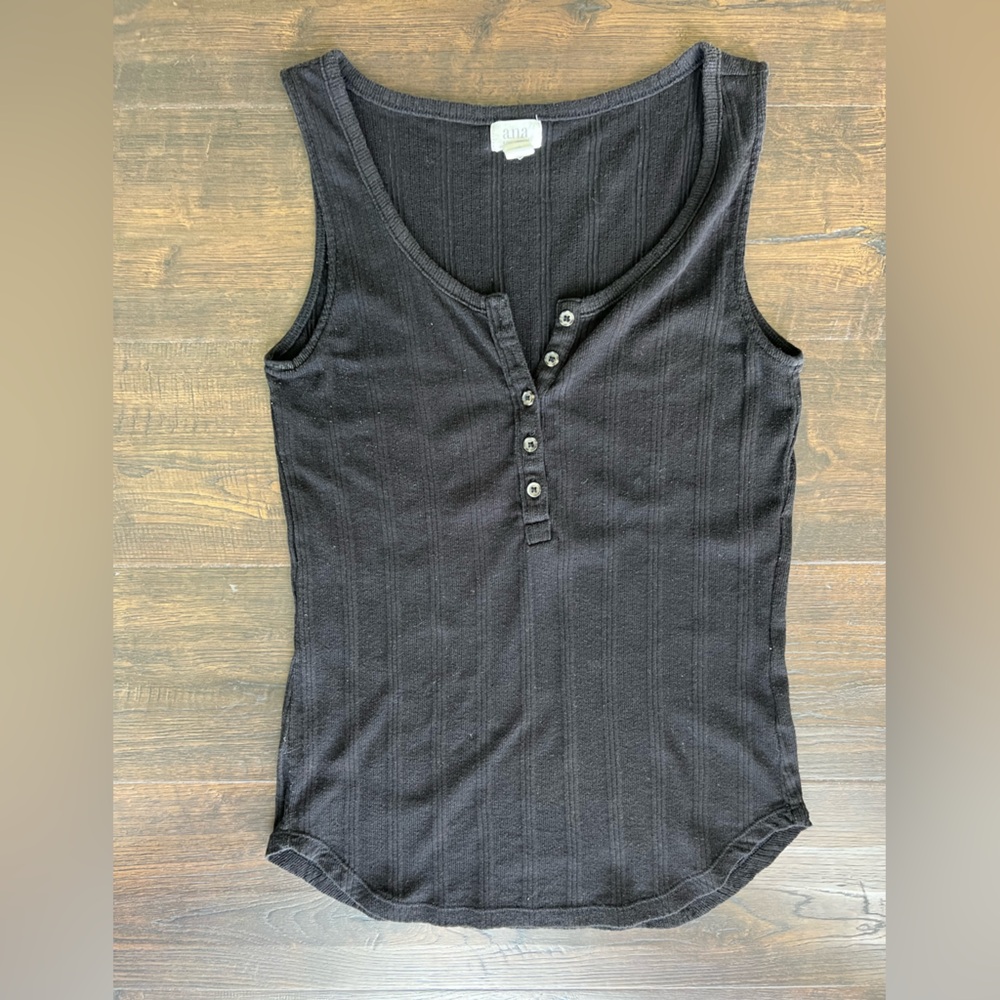 a.n.a Black Textured Knit Top